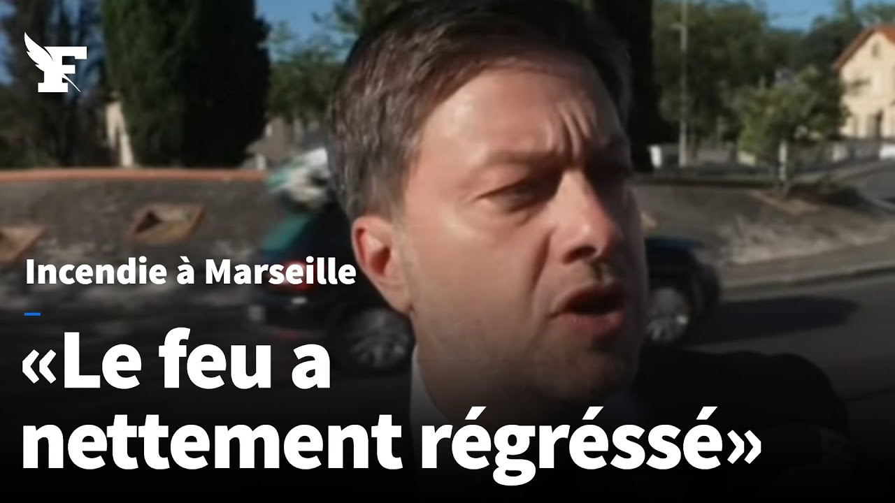 Marseille: le feu pas encore «fixé», mais «en très nette régression», déclare le maire, Benoît Payan