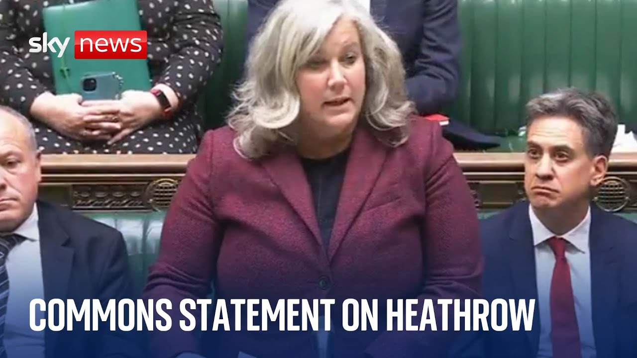 Transport secretary delivers Commons statement on Heathrow shutdown