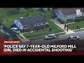 Breaking: 7-year-old girl killed in accidental shooting