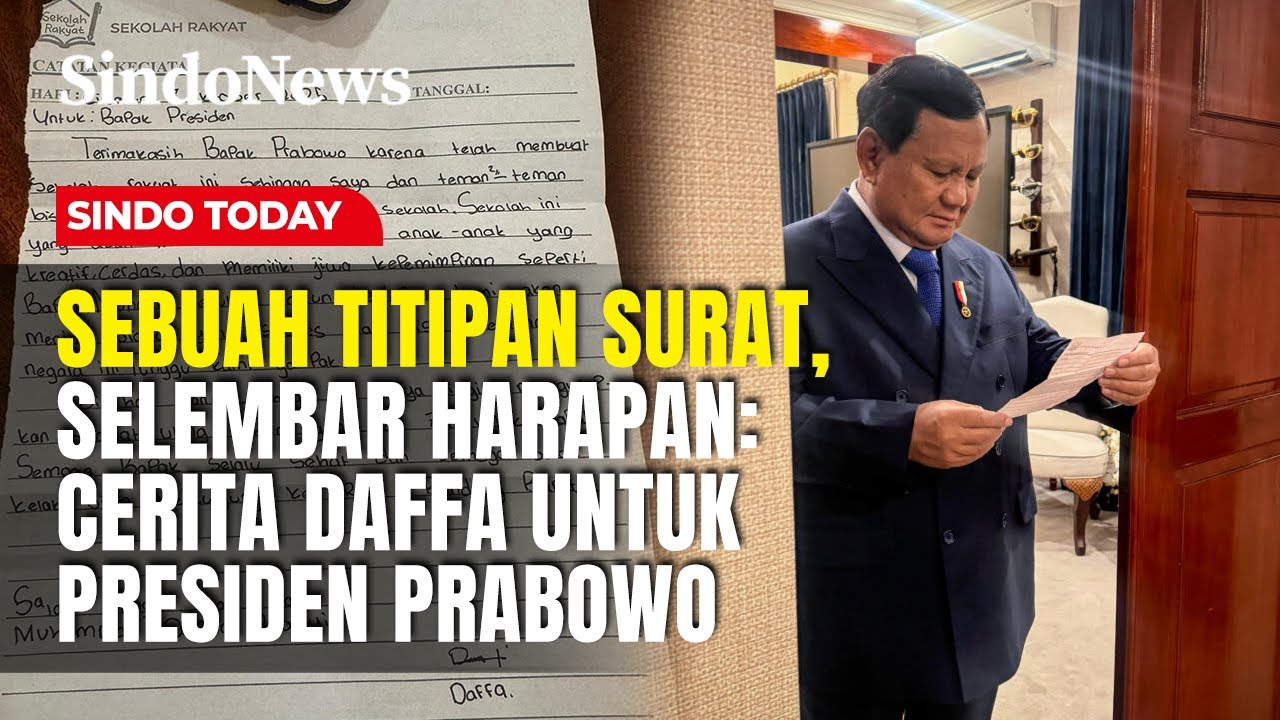Prabowo Dapat Surat dari Siswa SRMP II Bandung Barat: Tunggu Kami Ya Pak...| Sindo Today | 26/10