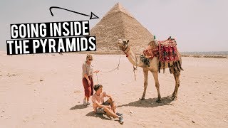 you can go inside the pyramids!? | Exploring the Great Pyramids of Giza - Egypt