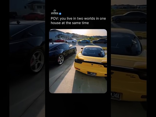 POV: you live in two worlds in one house at the same time😍 #cars #fastandfurious #automobile
