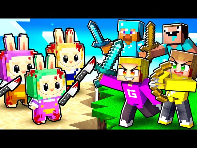 Labubus Vallen Kleurstad aan! (Minecraft Survival)