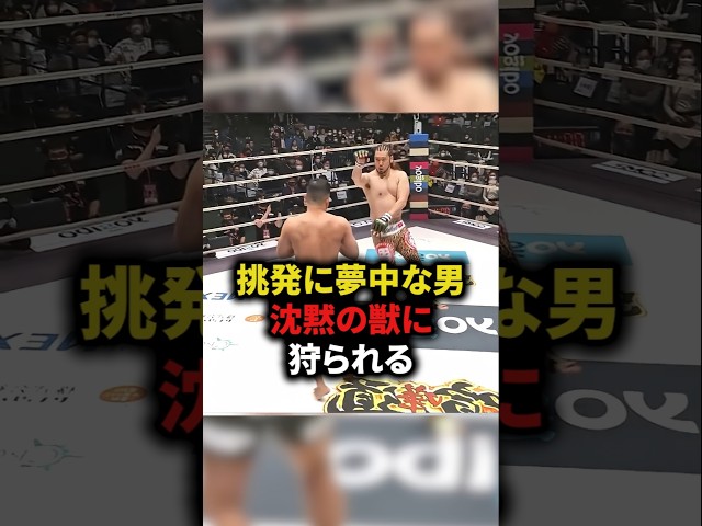 【挑発に夢中な男！沈黙の獣に狩られる】#格闘技#mma #総合格闘技 #shorts
