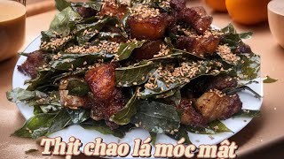 Cách làm món thịt ba chỉ chao lá móc mật||Ẩm thực view Farm