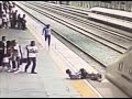 Video: Railway worker saves university student from jumping before train