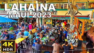 (4K HDR) Lahaina, Maui, Hawaii Narrated Walk - 2023