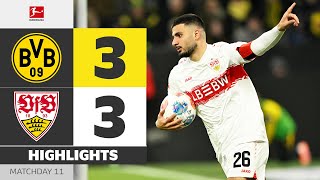 90+1! Undav On Fire Saves VFB! | BORUSSIA DORTMUND — VFB STUTTGART | HL | MD 11 – Bundesliga