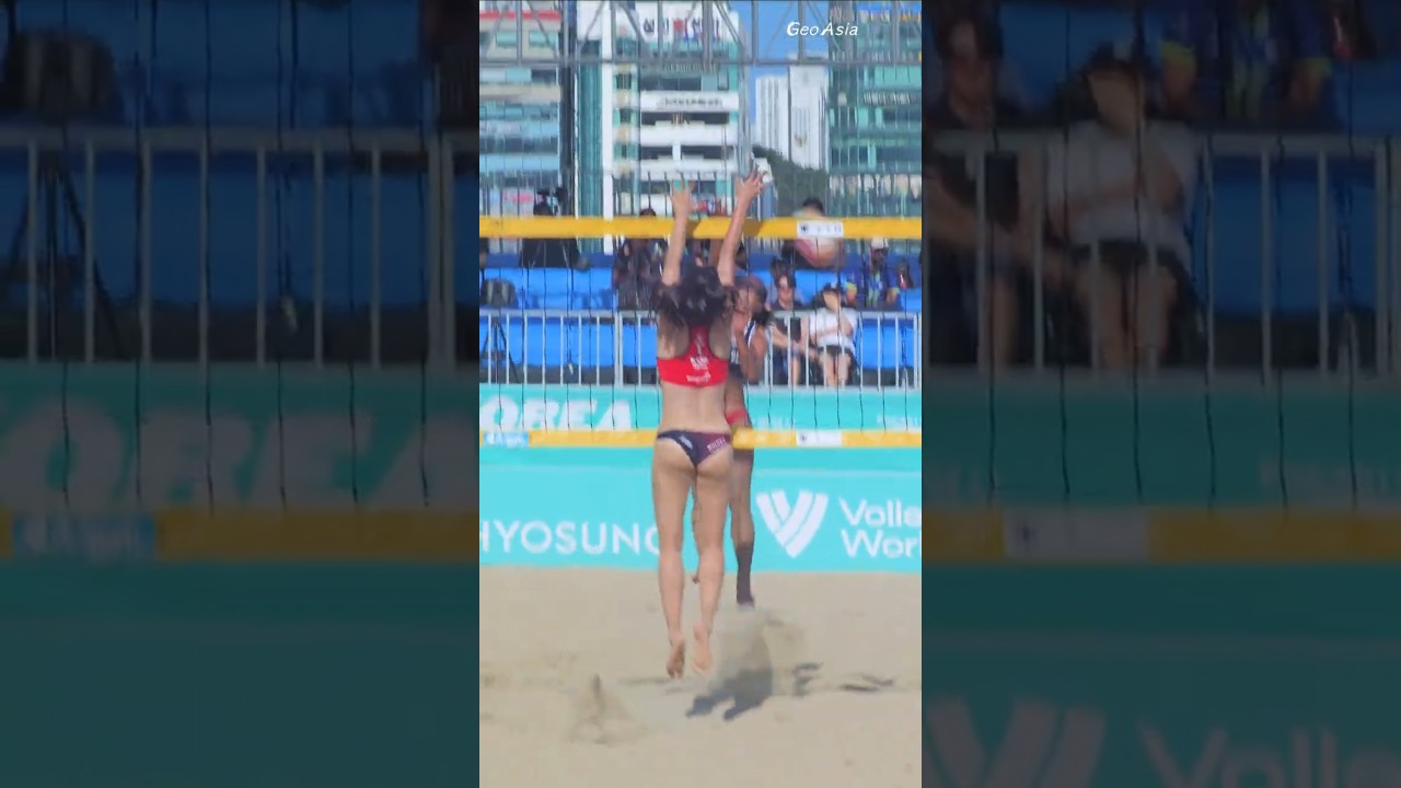 강한 서브, 멋진 블러킹! 신지은 #beachvolleyball #신지은 #국가대표 #여자비치발리볼 #부산국제여자비치발리볼 #shorts