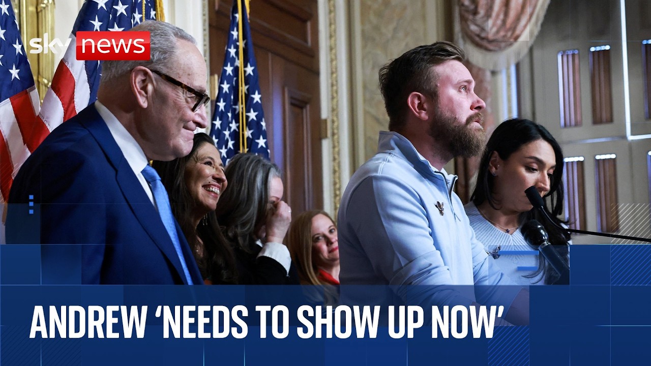 Chuck Schumer holds new conference with Epstein victims' families