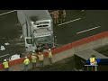 Crash involving box truck shuts I-95  - 01:08 min - News - Video