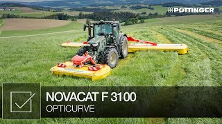 OPTICURVE arc-shaped side shift system on the NOVACAT F front mower