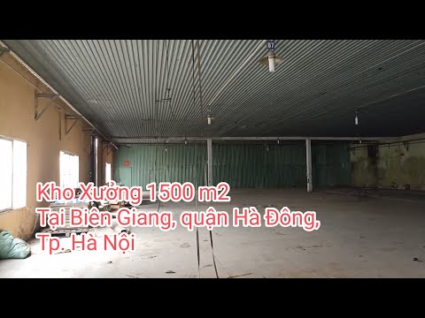 Cho thuê từ 500 đến 1500 m2 kho xưởng tại Biên Giang, quận Hà Đông, tp Hà Nội. Gần cầu Mai Lĩnh