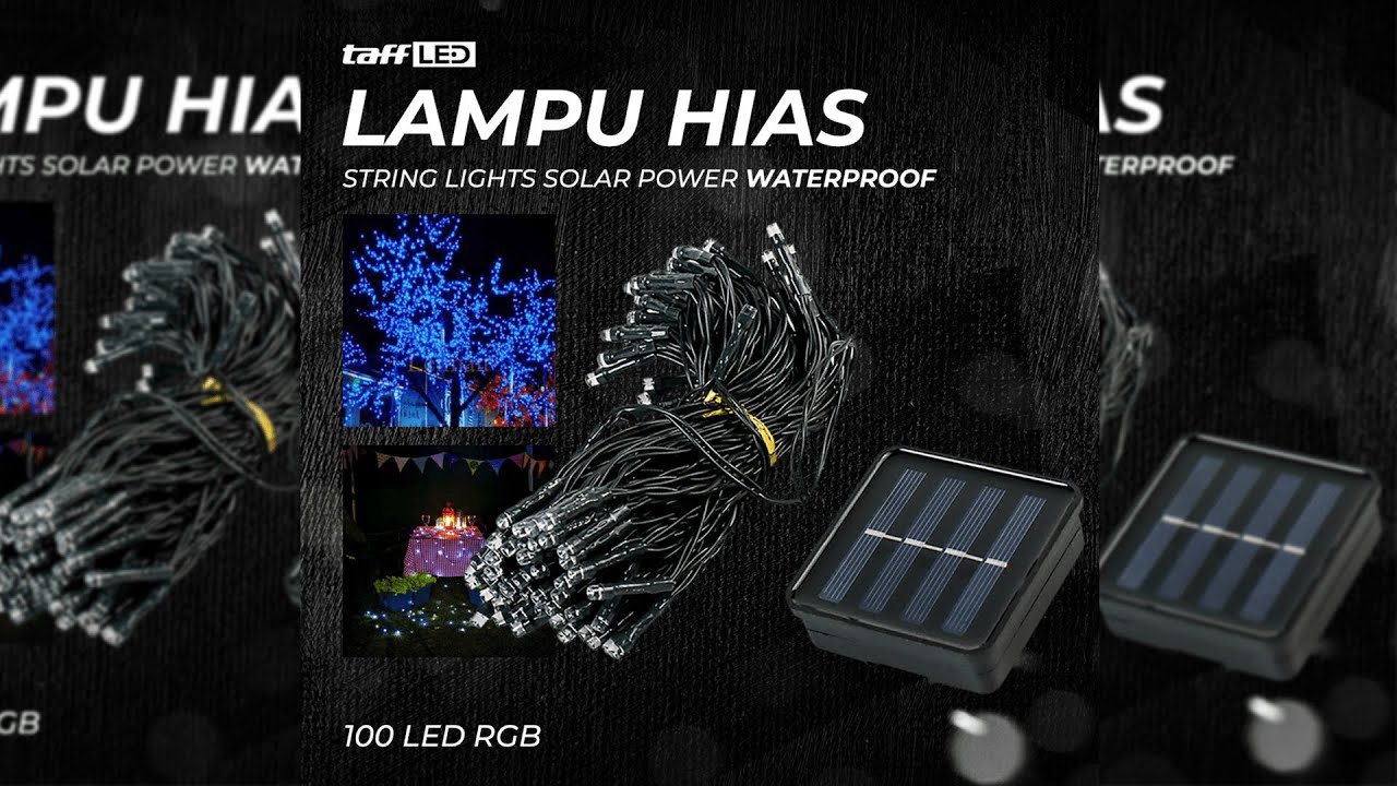 Pratinjau video produk TaffLED Lampu Hias String Lights Solar Power Waterproof 100 LED RGB - YY-3210