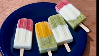 KEM SỮA CHUA TRÁI CÂY Cách Làm Mềm Mịn Dẻo Ngon | Fruit Popsicles