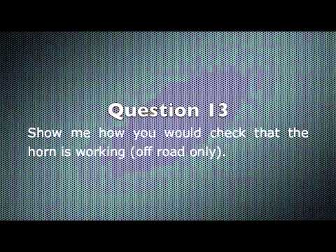 Show Me, Tell Me Official DSA Driving Test Questions All 19 Questions