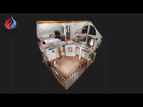 A 3D view of a home that suffered from water damage.