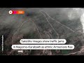 Satellite images show traffic jams in Nagorno-Karabakh