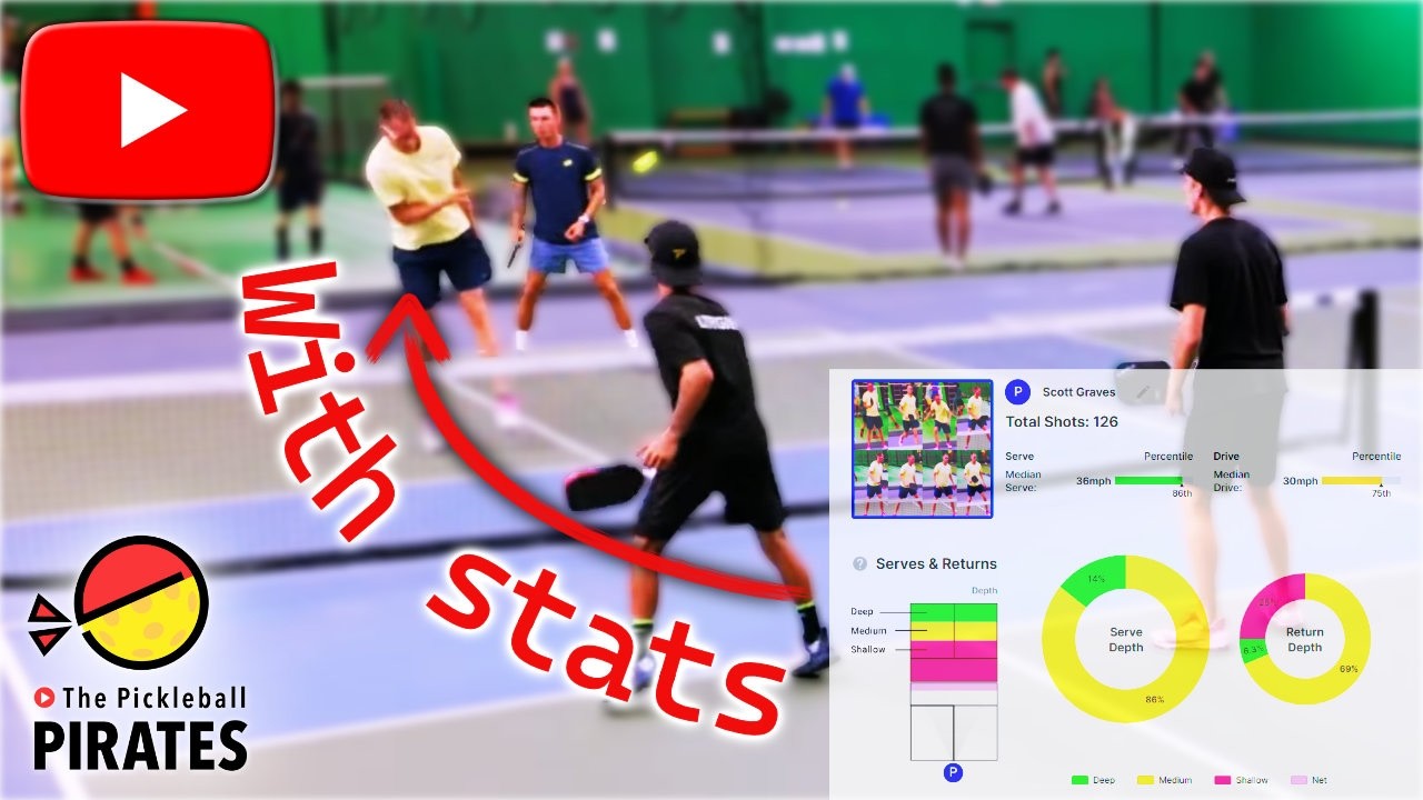 4.5+ Men's Doubles Pickleball with Stats