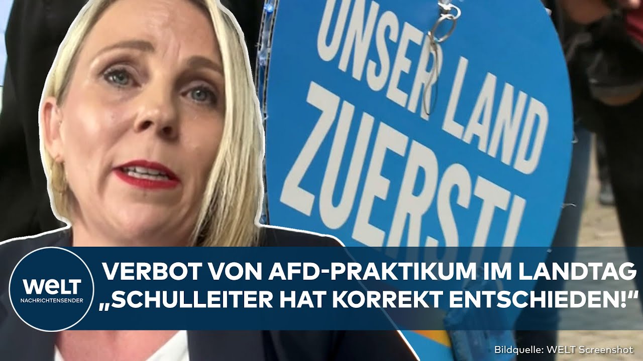 DEUTSCHLAND: Schulleiter verbietet Praktikum bei der AfD in Brandenburg! Nun hagelt es Kritik