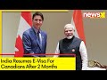 India Resumes E-Visa For Canadians | Visa Resumed After 2 Months | NewsX