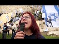 Protesters hang huge flag on Jerusalem walls