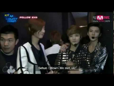 EXO Luhan is excited seeing Sehun.wmv