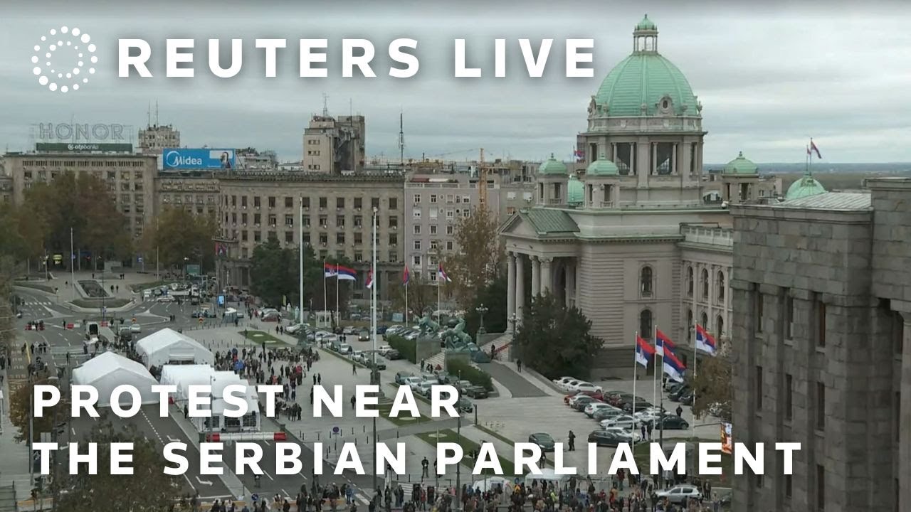 LIVE: Demonstrators gather at Serbia's parliament in Belgrade