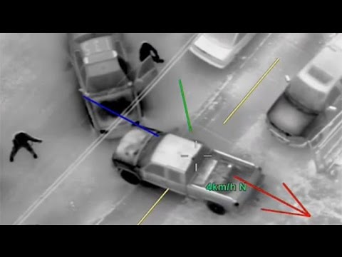 Shocking aerial video of Calgary car thieves in action
