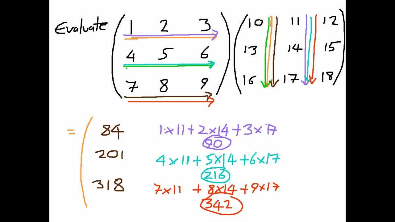 How to Multiply Matrices - A 3x3 Matrix by a 3x3 Matrix - YouTube