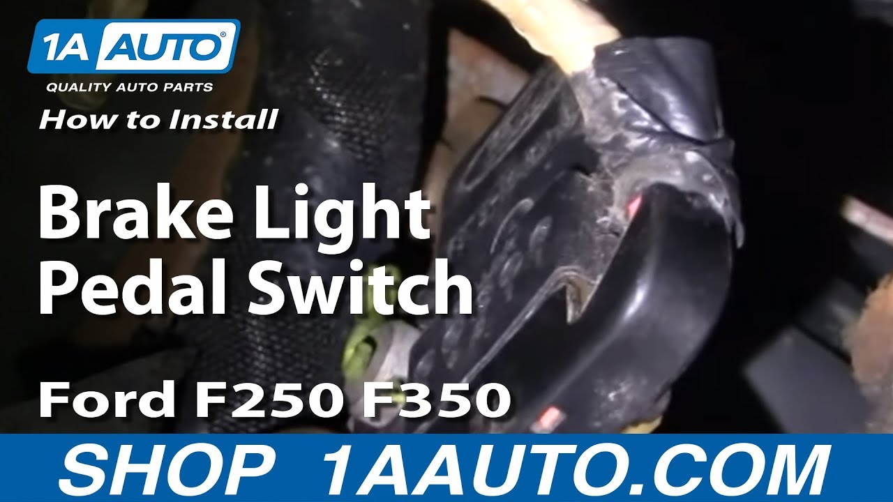 How To Install Replace Brake Light Pedal Switch Ford F250 ... wiring diagram for 08 chevy aveo 