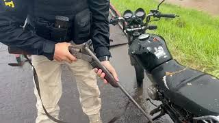 PRF prende ex-detento na BR-290, em Eldorado do Sul, armado e pilotando moto embriagado