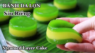 Bánh Da Lợn Đậu Xanh Sầu Riêng - Steamed Layer Cake 🌿