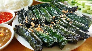 CHẢ BÒ LÁ LỐT cách làm béo mềm thơm không bị khô bằng nồi chiên không dầu rất dễ |Nhamtran FV