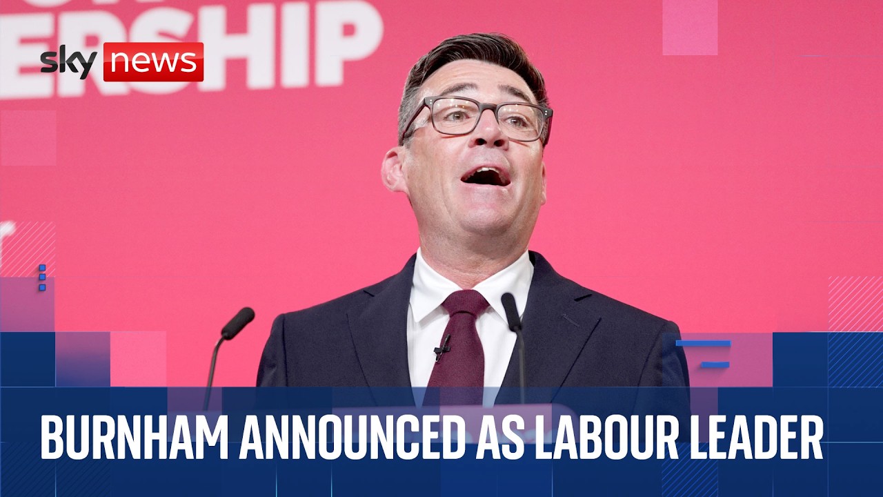 Andy Burnham delivers speech in Central London
