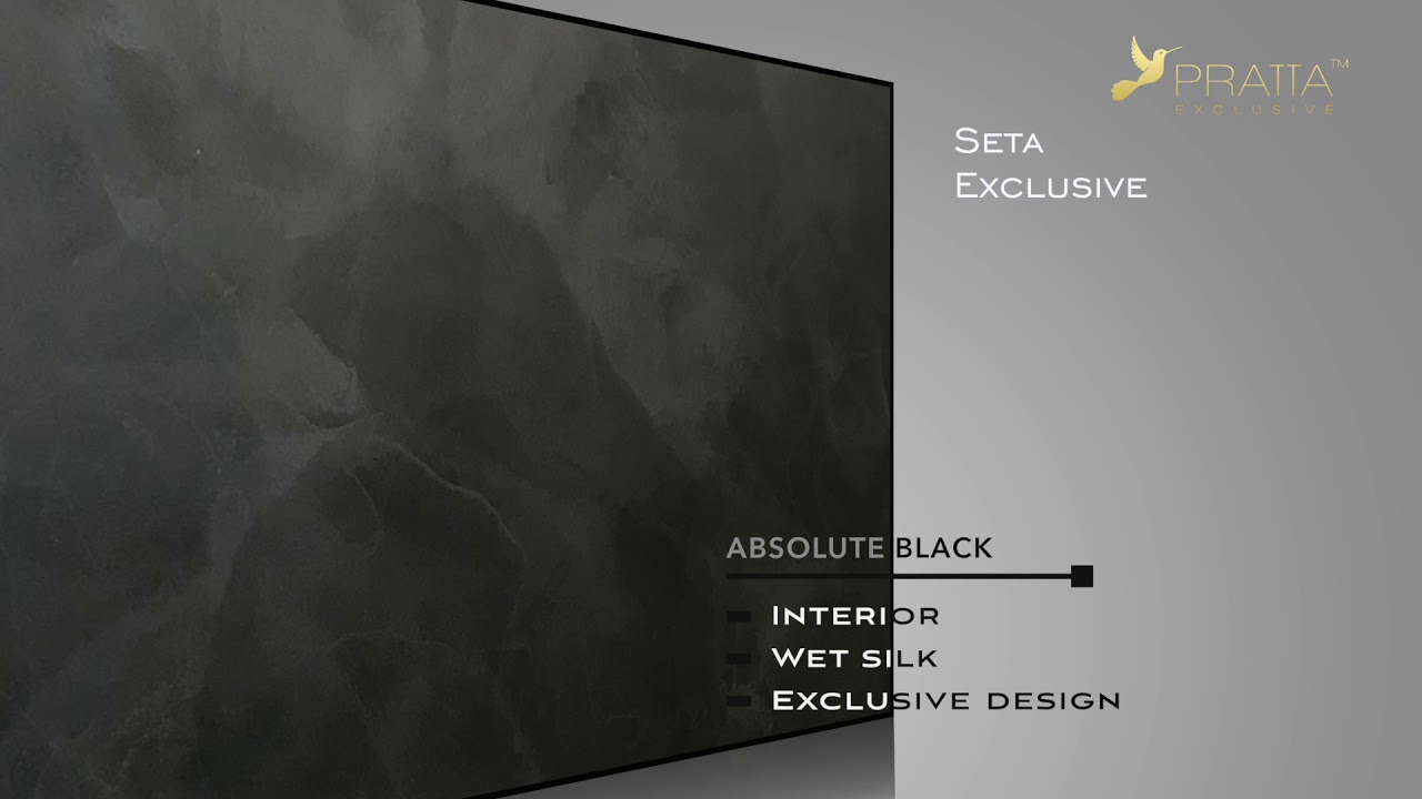 Абсолютно черный бархат с использованием декоративной краски Pratta Seta Exclusive