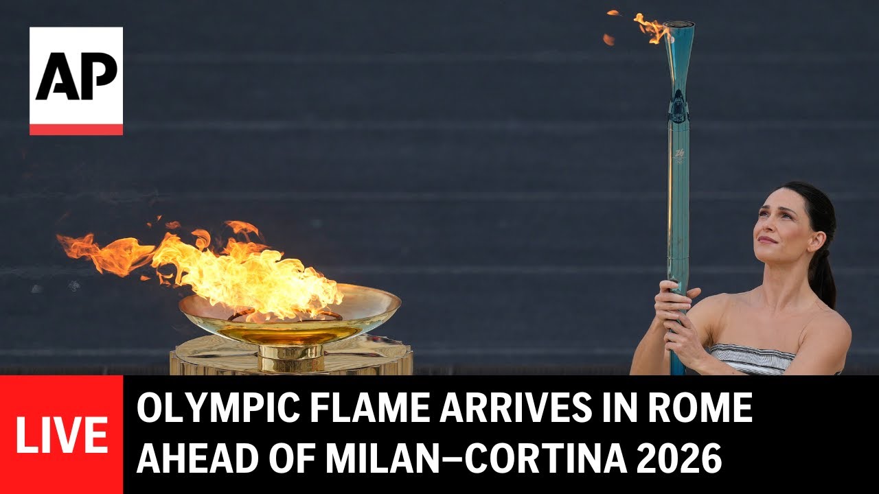 LIVE: Olympic flame arrives in Rome ahead of Milan–Cortina 2026