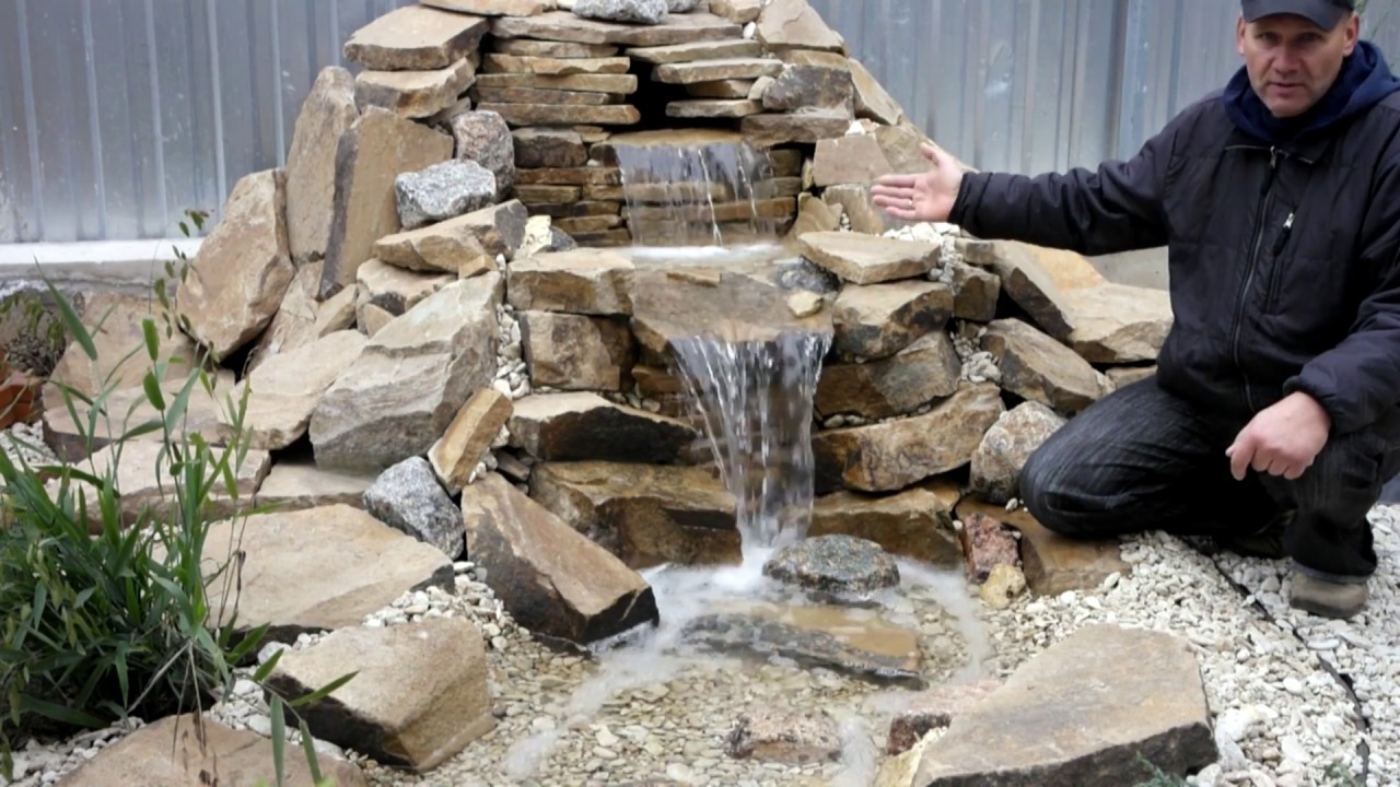Фонтан из природного камня своими руками фото