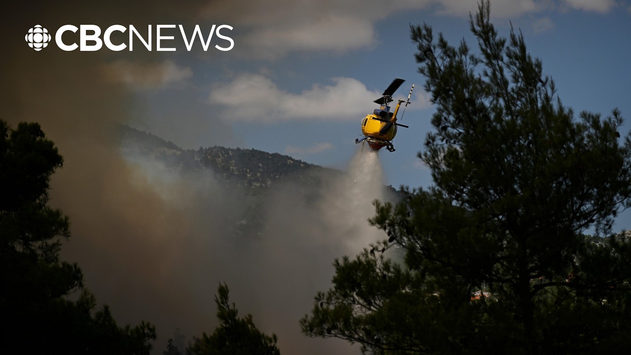 Two helicopters collide near Athens as Greece battles wildfires, killing 2 crew members