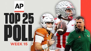 College Football AP Poll Week ​15: Georgia, Oregon RISE - Texas A&M, Vanderbilt FALL