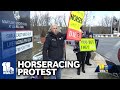 Animal rights advocates protest horseracing