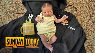 Thumbnail for the video "TODAY Lighting Operator Welcomes Baby Girl in Sunday Mug Shot" from TODAY