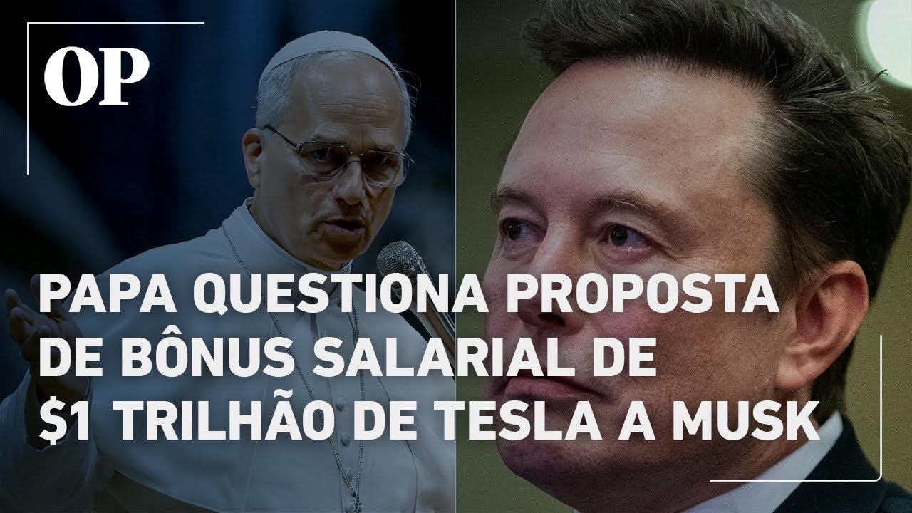 Papa Leão XIV questiona proposta da Tesla de conceder bônus salarial de $ 1 trilhão a Elon Musk