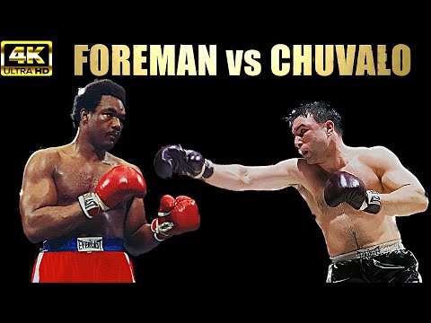 George foreman vs george chuvalo | knockout highlights boxing fight | 4k ultra hd