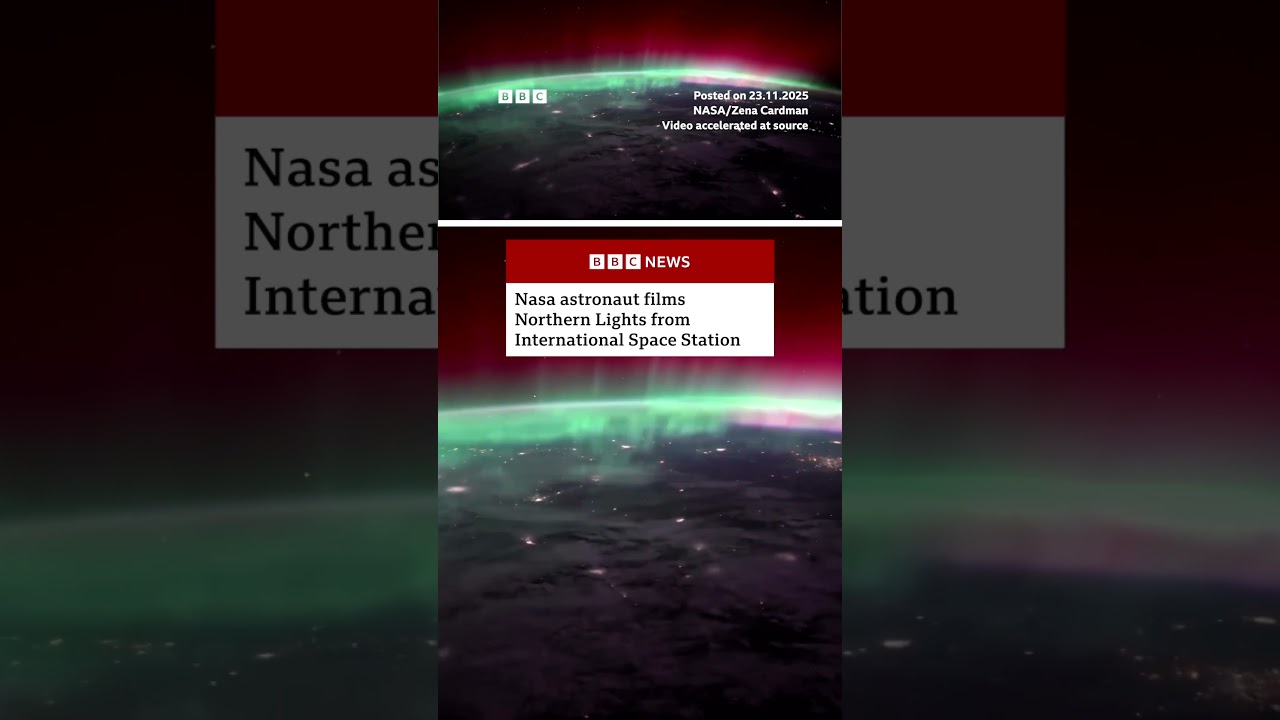 Nasa astronaut films Northern Lights from International Space Station. NorthernLights BBCNews