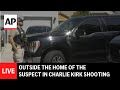 LIVE: Outside the home of the suspect in Charlie Kirk shooting