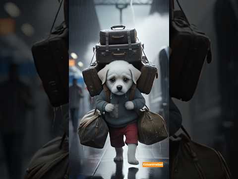 poor puppy have no money to buy umbrella.😭#puppy