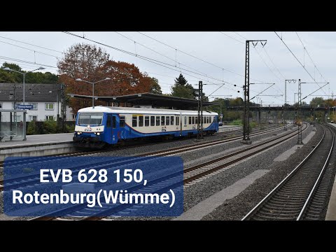 4K | EVB 628 150 vertrekt van Rotenburg(Wümme) als RB 76 naar Verden(Aller)!