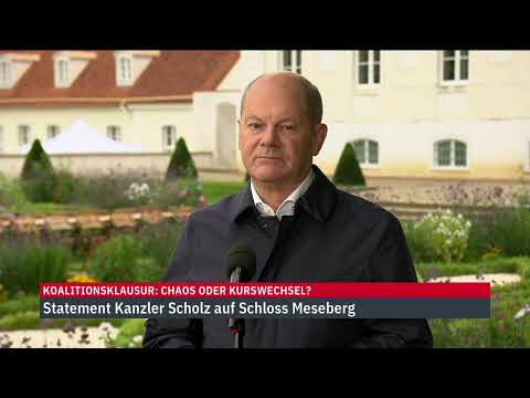 LIVE: Statement von Bundeskanzler Scholz in Meseberg