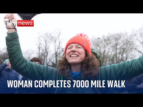 Woman who ran entire coastline of Great Britain 'extremely elated' to have finished her journey